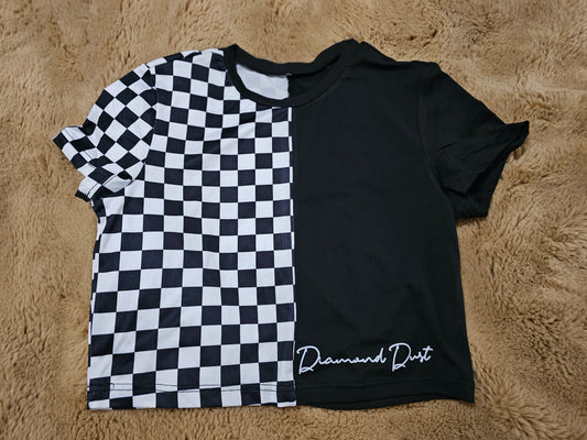 Race diamond dust crop top