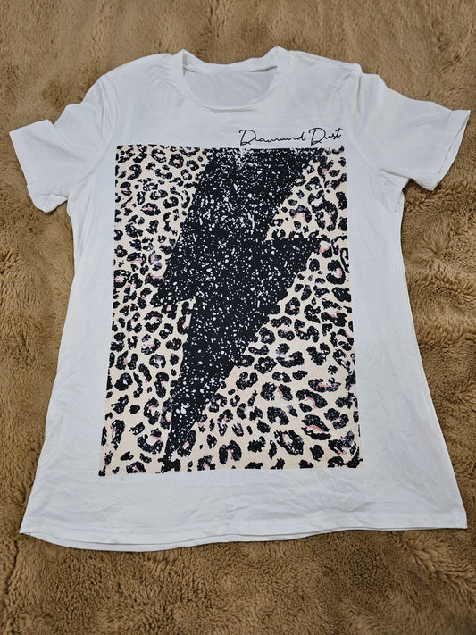 Leopard diamond dust shirt