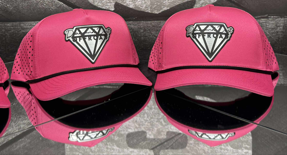 Neon pink with rope DIAMOND DUST hat - waterproof