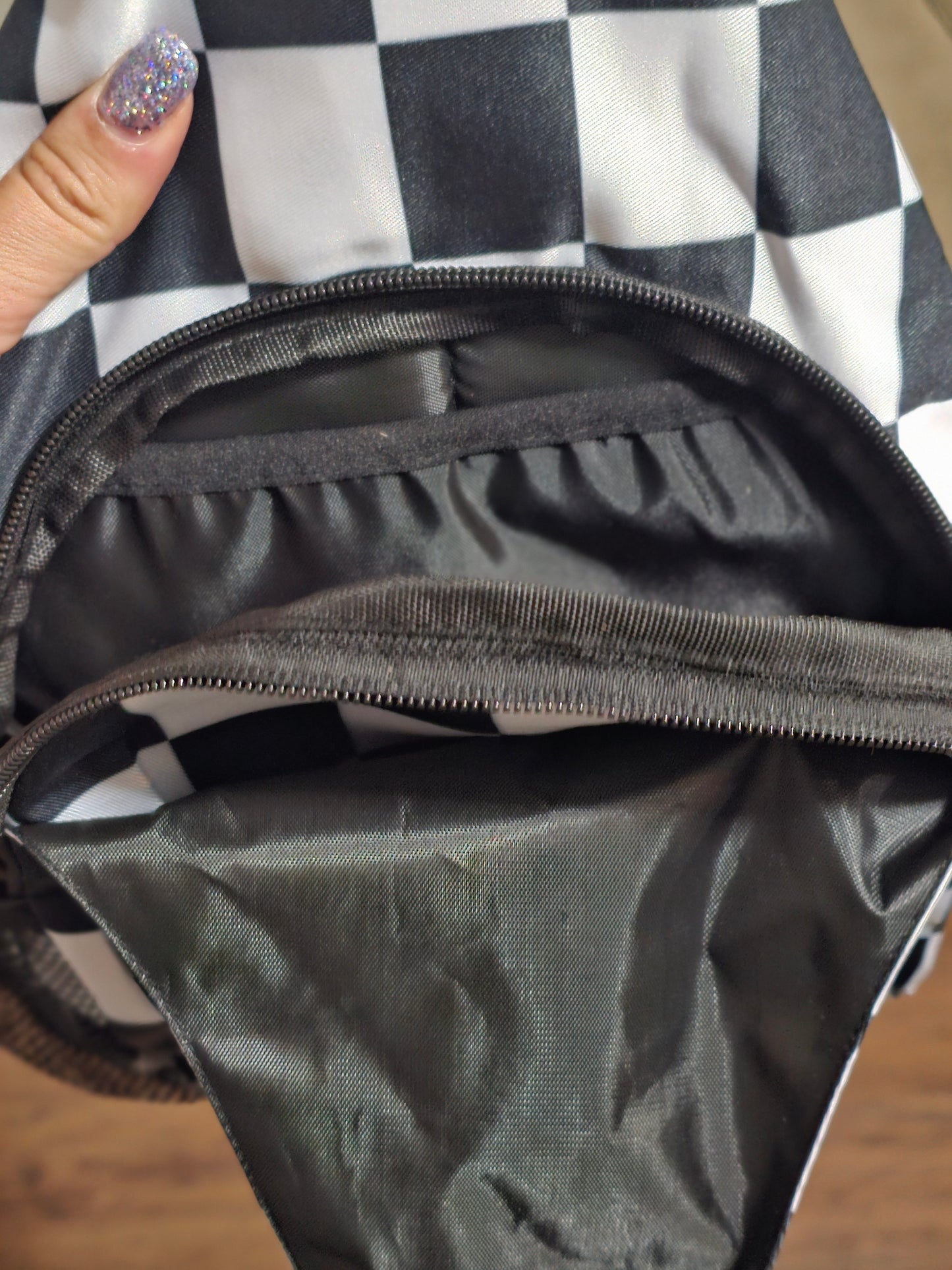 Checkered Sling Shoulder Bag