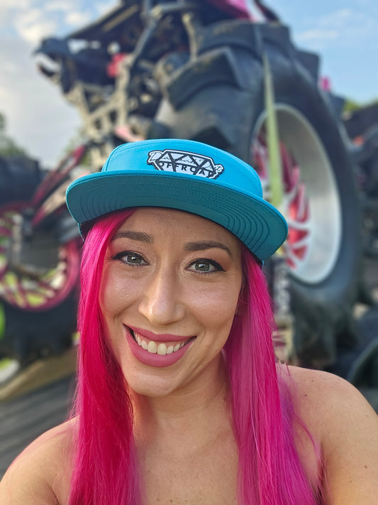 Bright neon blue Diamond Dust waterproof hat